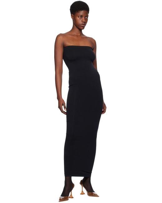 Wolford Black Fatal Off-Shoulder Dress