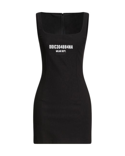 Dolce & Gabbana Black Mini Dress Viscose, Polyamide, Elastane
