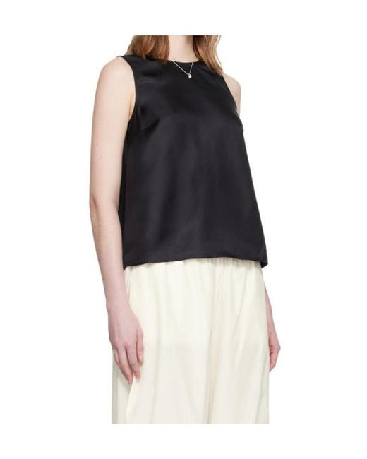 Loulou de Saison Black Sleeveless Backless Top