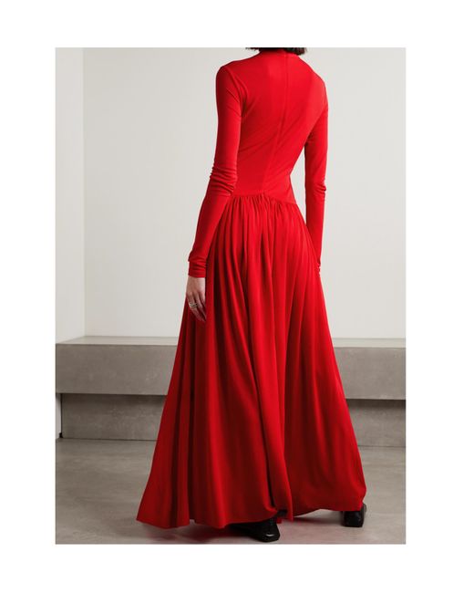 Proenza Schouler Red Long-Sleeved Dress