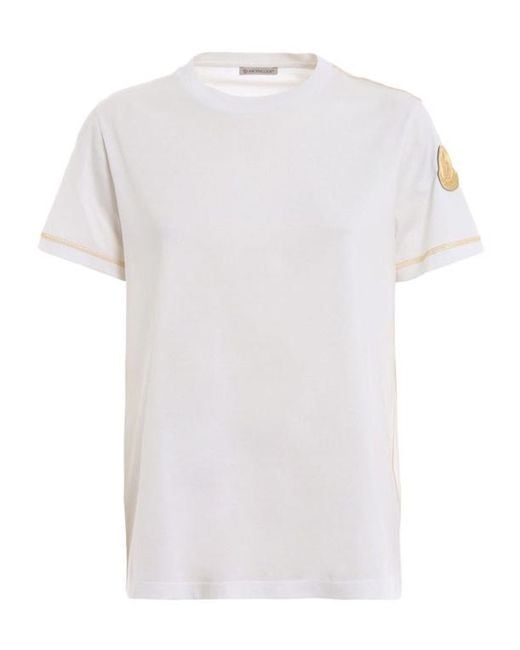 Moncler White Short-Sleeved T-Shirt