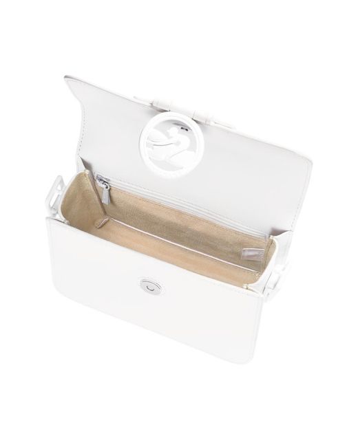 Longchamp White Box Cross Body Bag