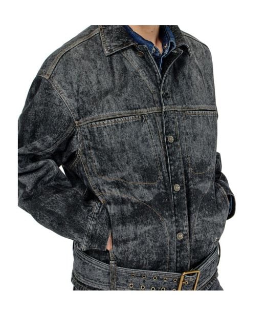 DIESEL Gray D-Valero-S Denim Jacket for men