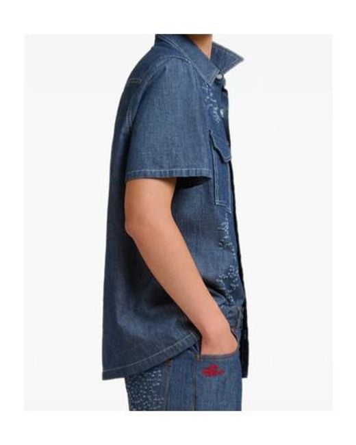 Marni Blue Pocketed Shirt for men