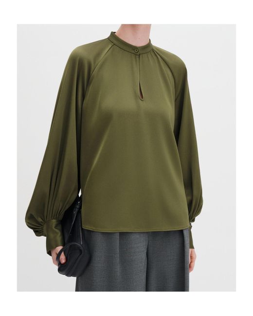 Filippa K Green Stand Collar Blouse