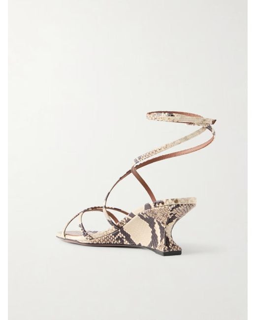Paris Texas Metallic Effect Leather Wedge Sandals