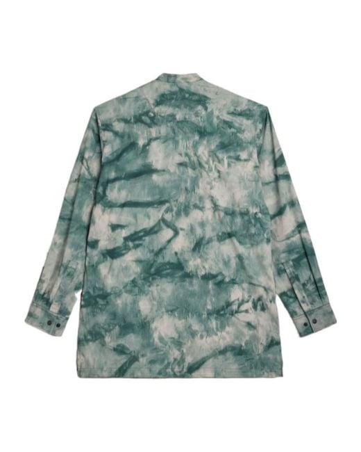 Y-3 Green Aop Tie-Dye Pocket Shirt for men