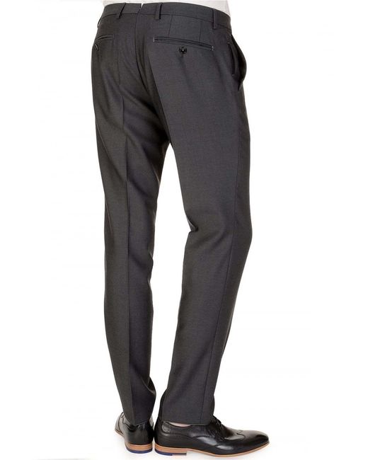 Boss Gray Boss Pressed Crease Tailored Pants for men