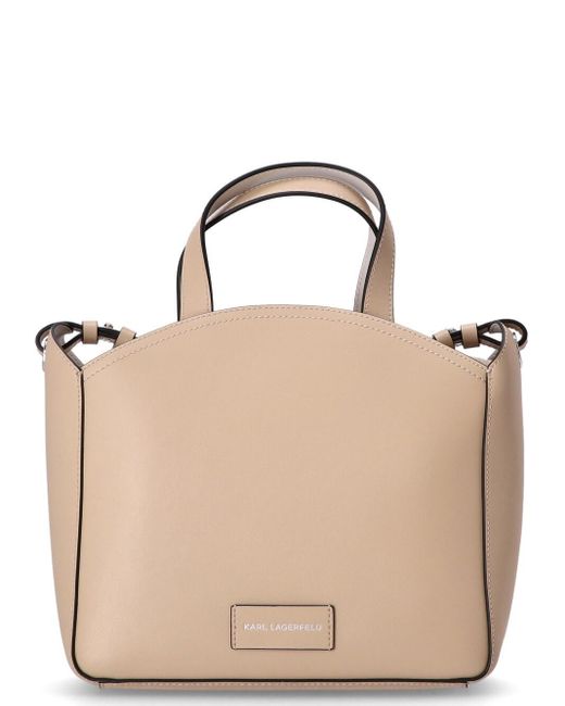 Karl Lagerfeld Brown Logo Shoulder Bag