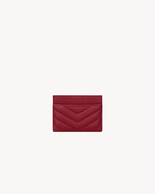 Saint Laurent Red Cassandre Card Case