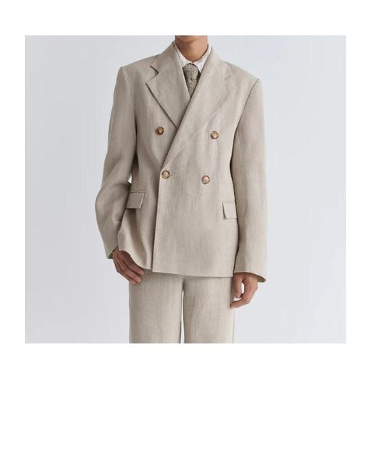 Séfr Natural Séfr Donovan Double-Breasted Blazer for men