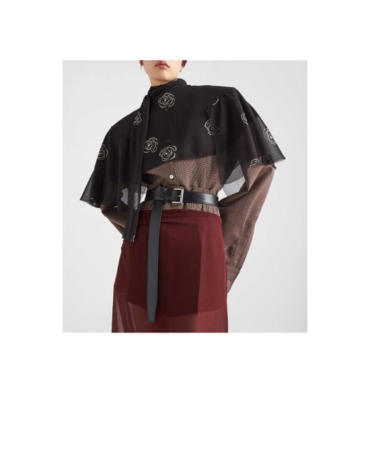 Prada White Square Buckle Belt