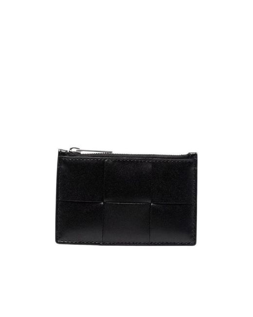 Bottega Veneta Black Zipped Card Case for men