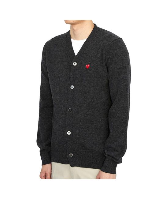 COMME DES GARÇONS PLAY Black Heart Patch Cardigan for men