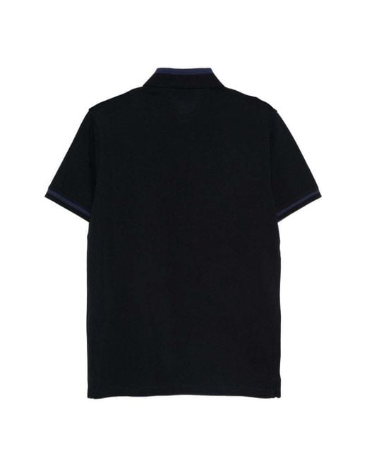 Emporio Armani Black Contrast Trim Polo Shirt for men