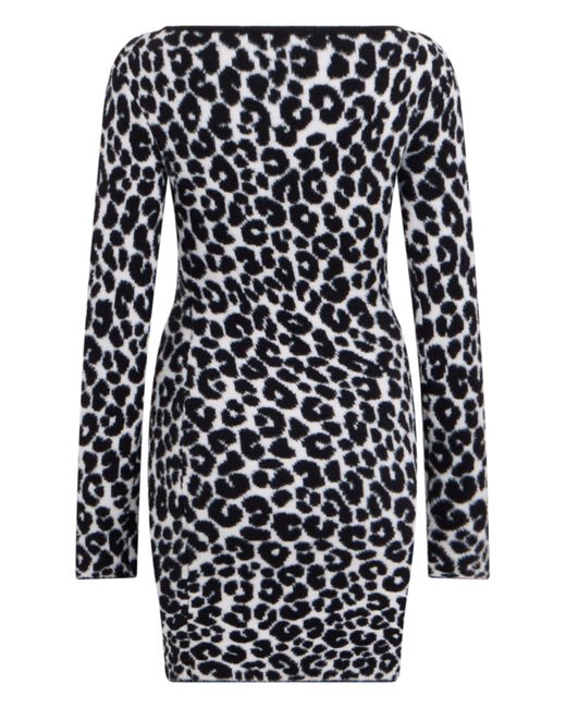 Philosophy Di Lorenzo Serafini Black Animalier Bodycon Dress