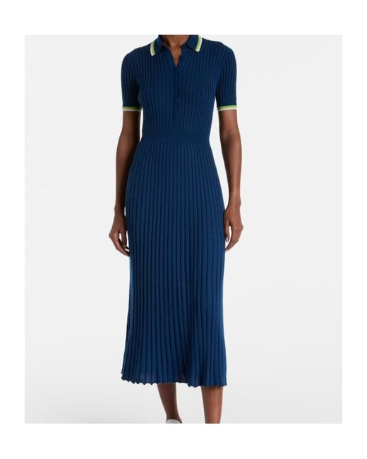 Gabriela Hearst Blue Eyot Cashmere And Silk Midi Dress