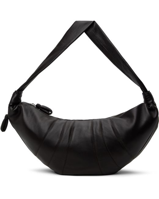 Lemaire Black Large Croissant Zipped Shoulder Bag for men