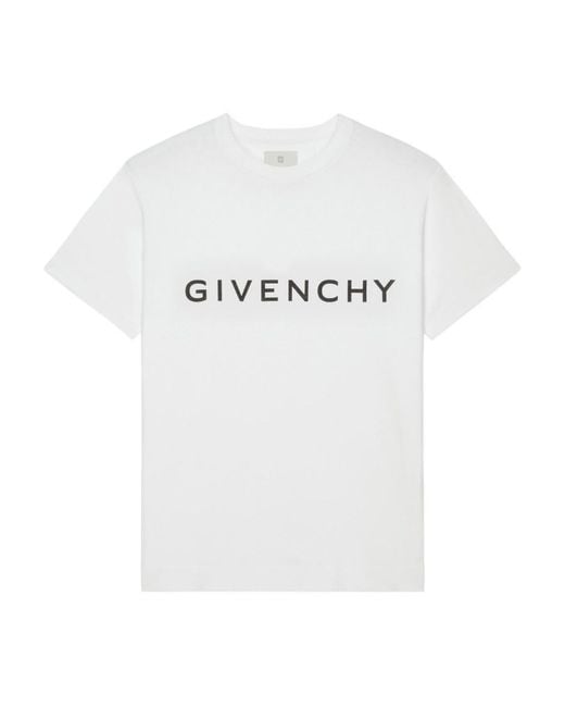 Givenchy White Archetype Oversized T-Shirt for men