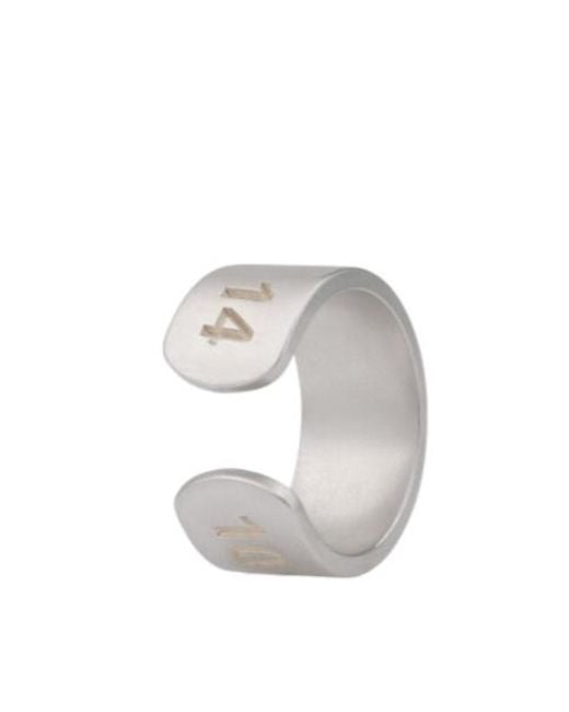 Maison Margiela Gray Numbered Band Ring for men