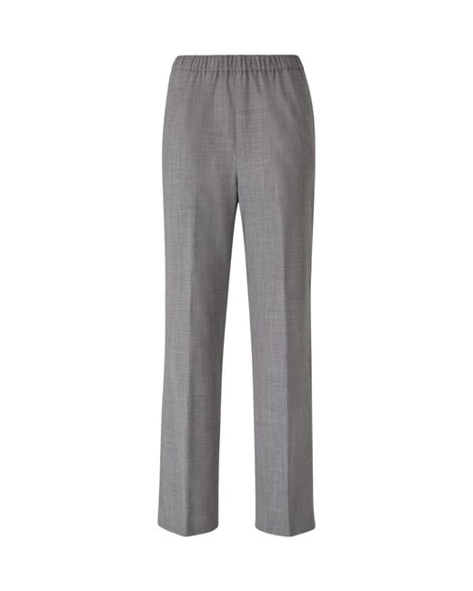 Fabiana Filippi Gray Elasticated Wasitband Straight-Leg Trousers