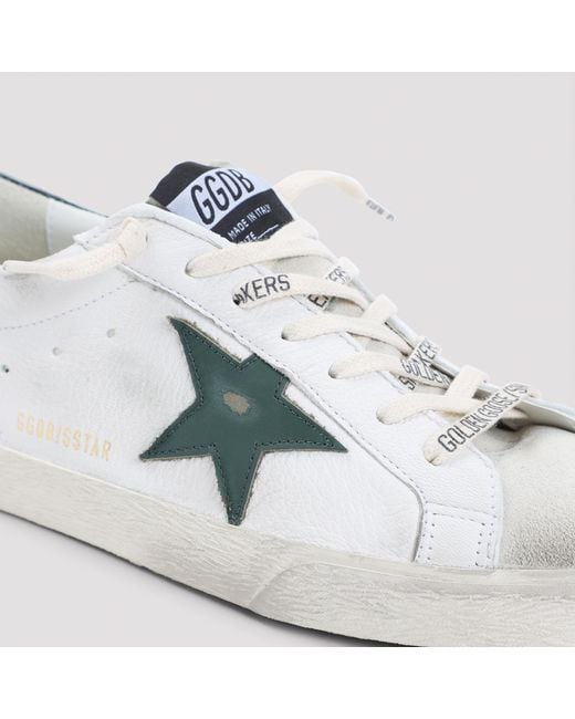 Golden Goose Deluxe Brand White Super Star Lace-Up Sneakers for men