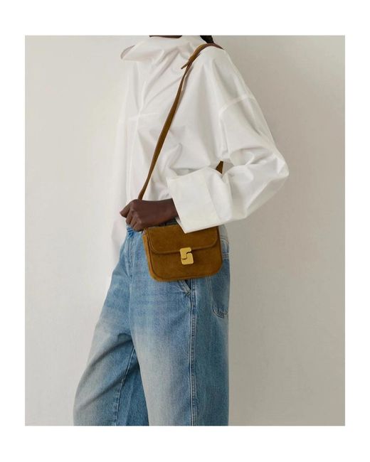 Soeur Green Bell Flap Shoulder Bag