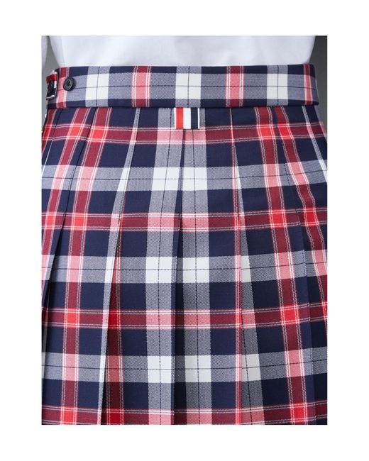 Thom Browne Checkered Pleated Mini Skirt