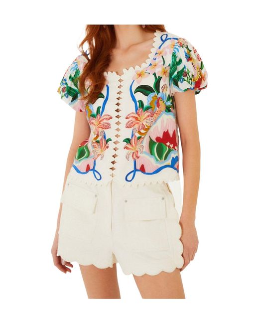 Farm Rio Multicolor Short-Sleeved Shirt