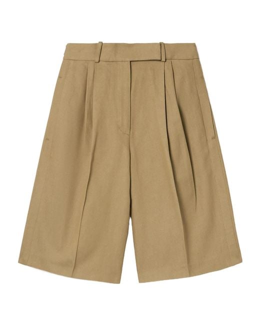 Proenza Schouler Natural Jenny's Pleated Shorts