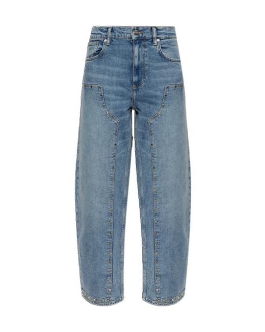 AllSaints Blue Belt Loop Jeans