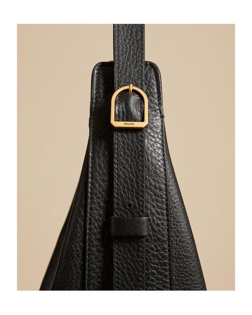 Khaite Black Augustina Zipped Hobo Bag