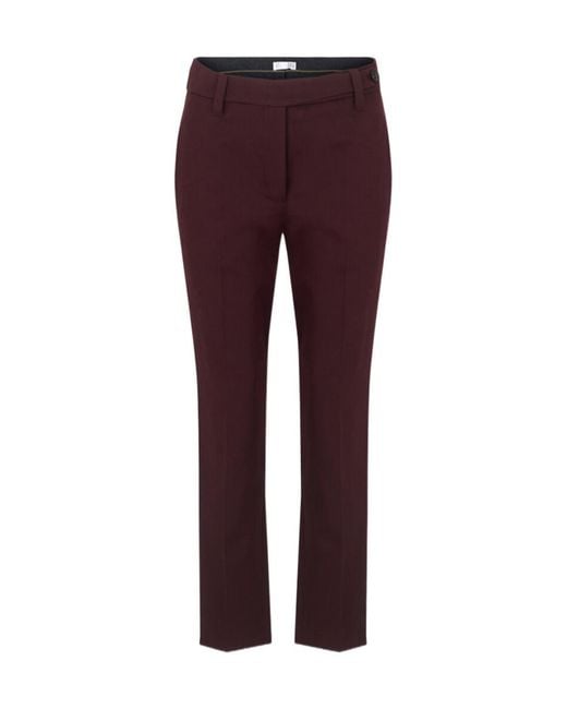 Brunello Cucinelli Purple Casual Pants With Belt Loops