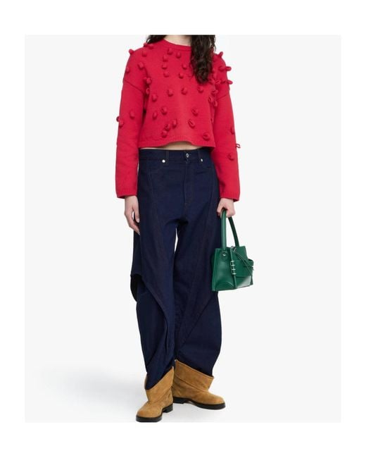 J.W. Anderson Red Jw Anderson Cropped Loop Jumper