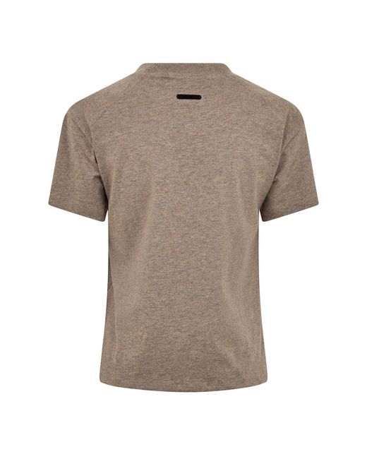 Fear Of God Gray Logo-Detail T-Shirt