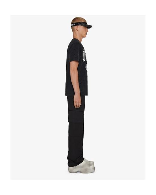Givenchy Black 4G Embroidered Cargo Pants for men