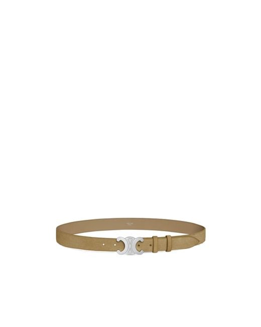 Céline White Triomphe Belt 30Mm for men