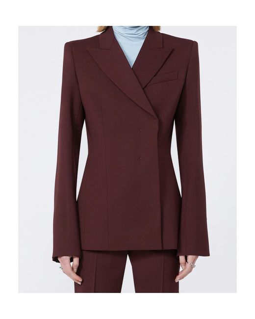Sportmax Purple Long-Sleeved Tailored Blazer