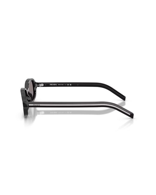 Prada White Eyewear Oval Frame Sunglasses