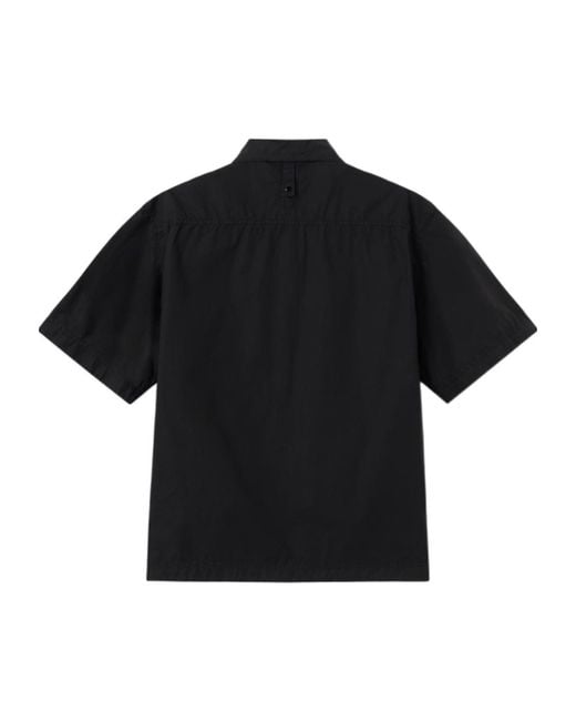 Stone Island Black Comfort-Fit Short-Sleeve Shirt With Chest Pocket for men