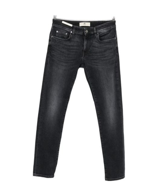 PT01 Black Belt-Loop Jeans for men