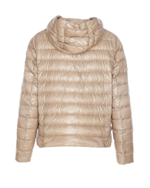 Herno Natural Quilted Hooded Drawstring Puffer Jacket
