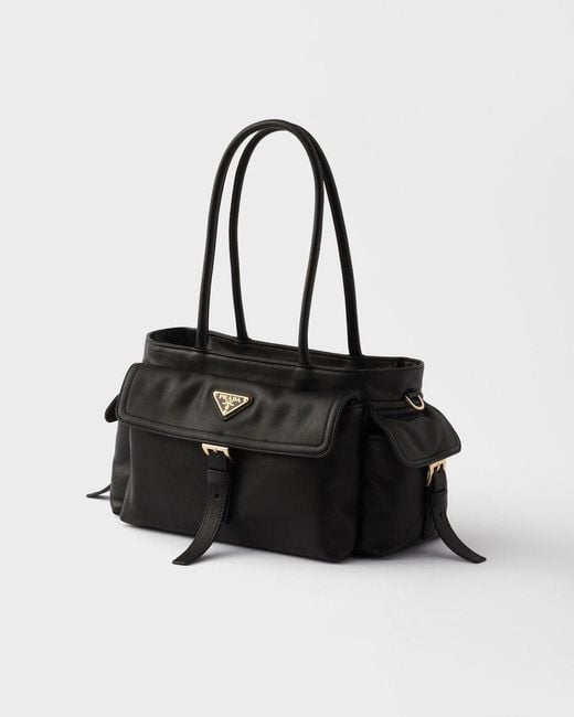 Prada Black Explore Medium Nappa Leather Tote Bag