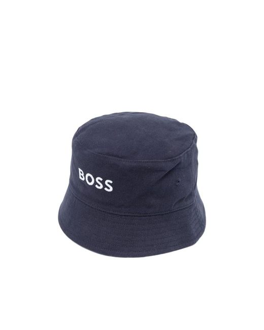 BOSS Embroidered Logo Fisherman's Hat in Blue | Lyst
