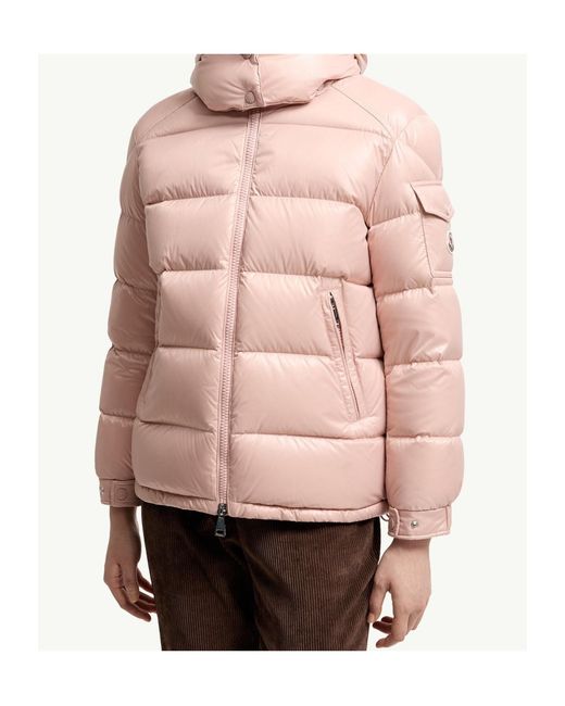 Moncler Pink Maire Hooded Short Down Jacket