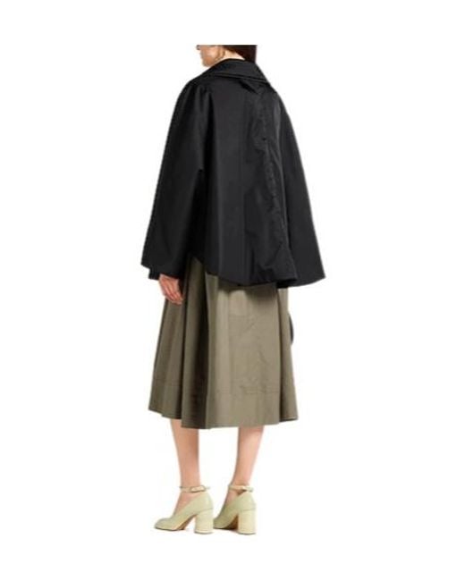 Marni Black Sleeveless Cape Coat