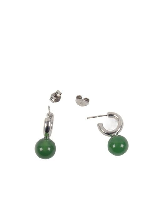 Lemaire Green Short Dot Earrings