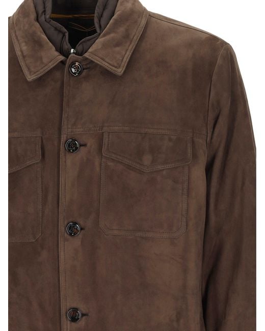 Moorer Brown Long Sleeved Jacket for men