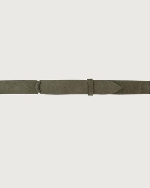 Orciani Green Nobuckle Suede Belt for men