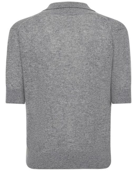 Khaite Gray Shrunken Jo Cashmere Blend Sweater